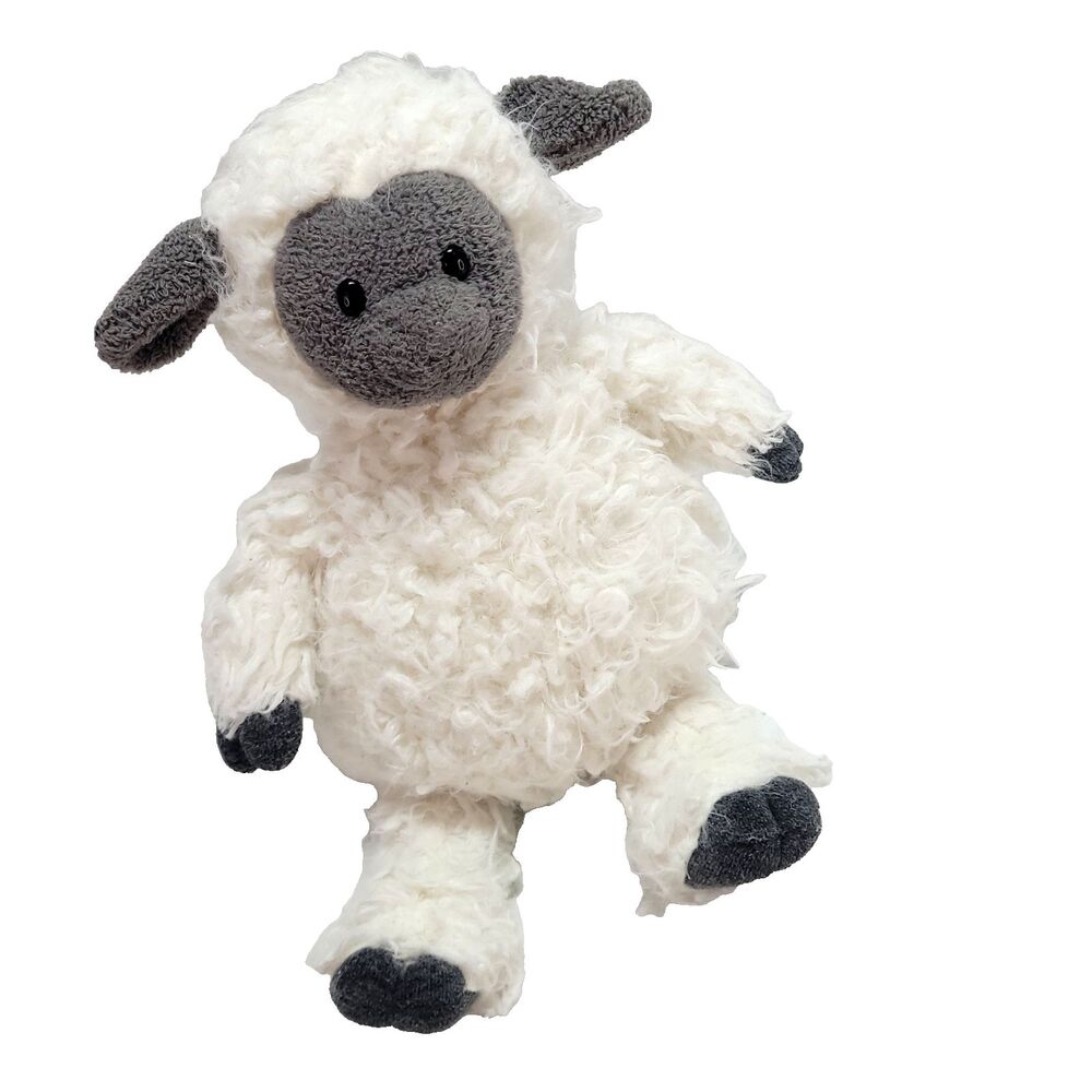 Mary Meyer Shaggy sherpa Plush Lamb 12" White Gray Sheep stuffed baby's first